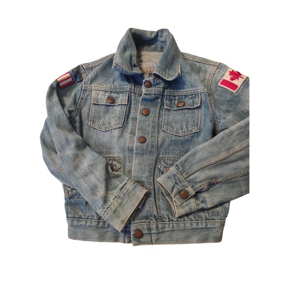 Girl's 1970s Vintage Dee Cee Denim Jacket 12 Patches Groovy Hippie Bohemian